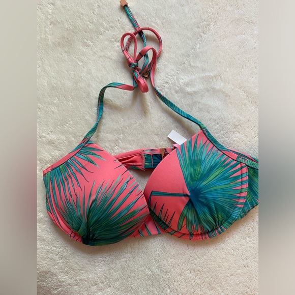 New Victoria secret push underwire bra top 32c and ruffle trim bottom XS - Picture 2 of 12